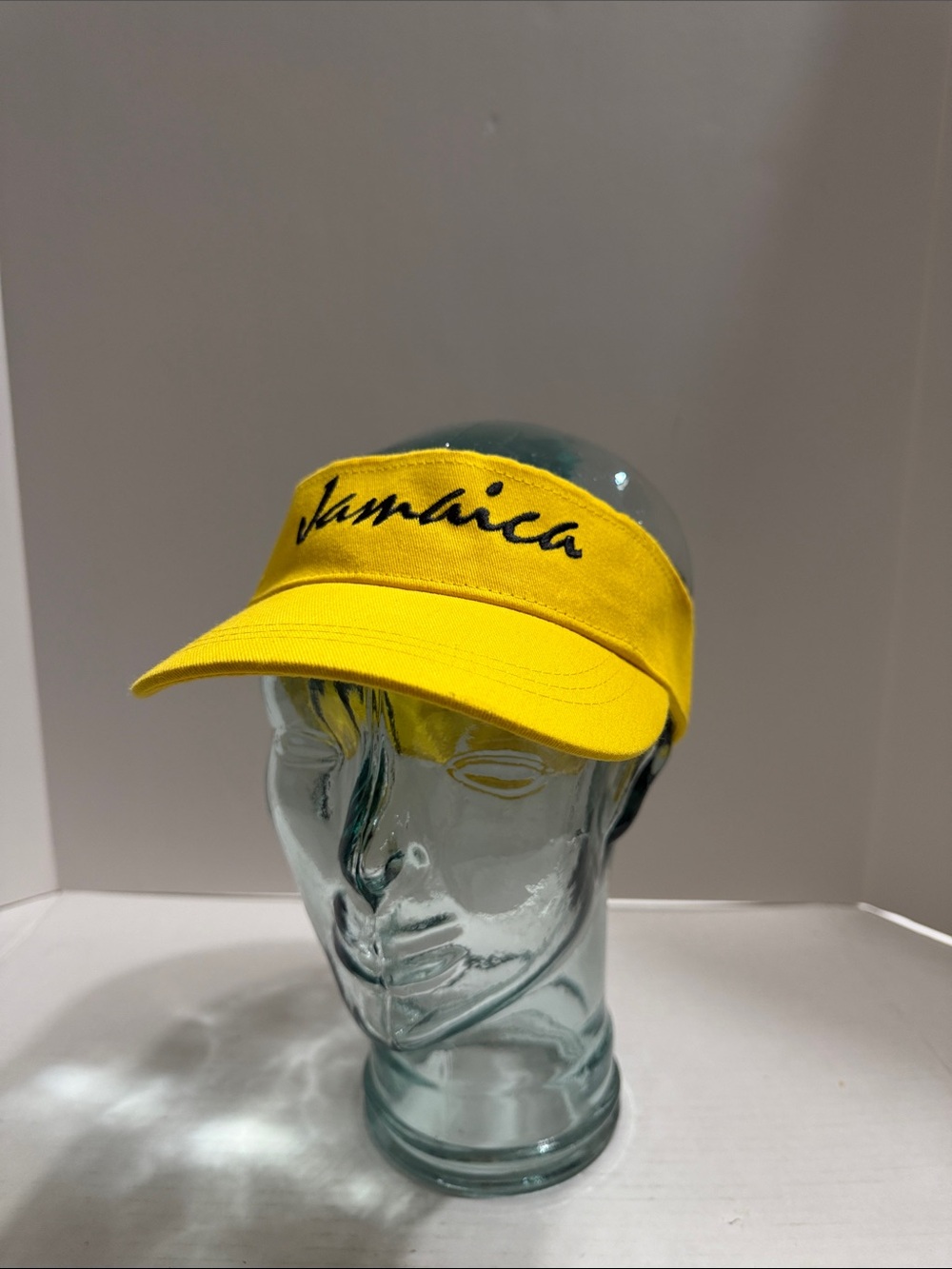 Yellow 'Jamaica' Embroidered Visor - Men's Sun Hat